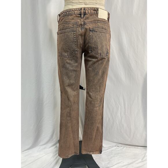 Grlfrnd 'Isabel' Brown Cotton Low Rise Straight Denim Jean Size 27 - Picture 3 of 5